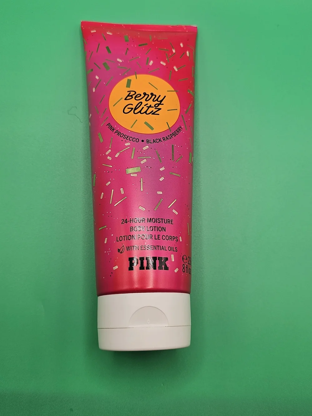 PINK Victoria's Secret Berry Glitz Hot Pink Body Lotion